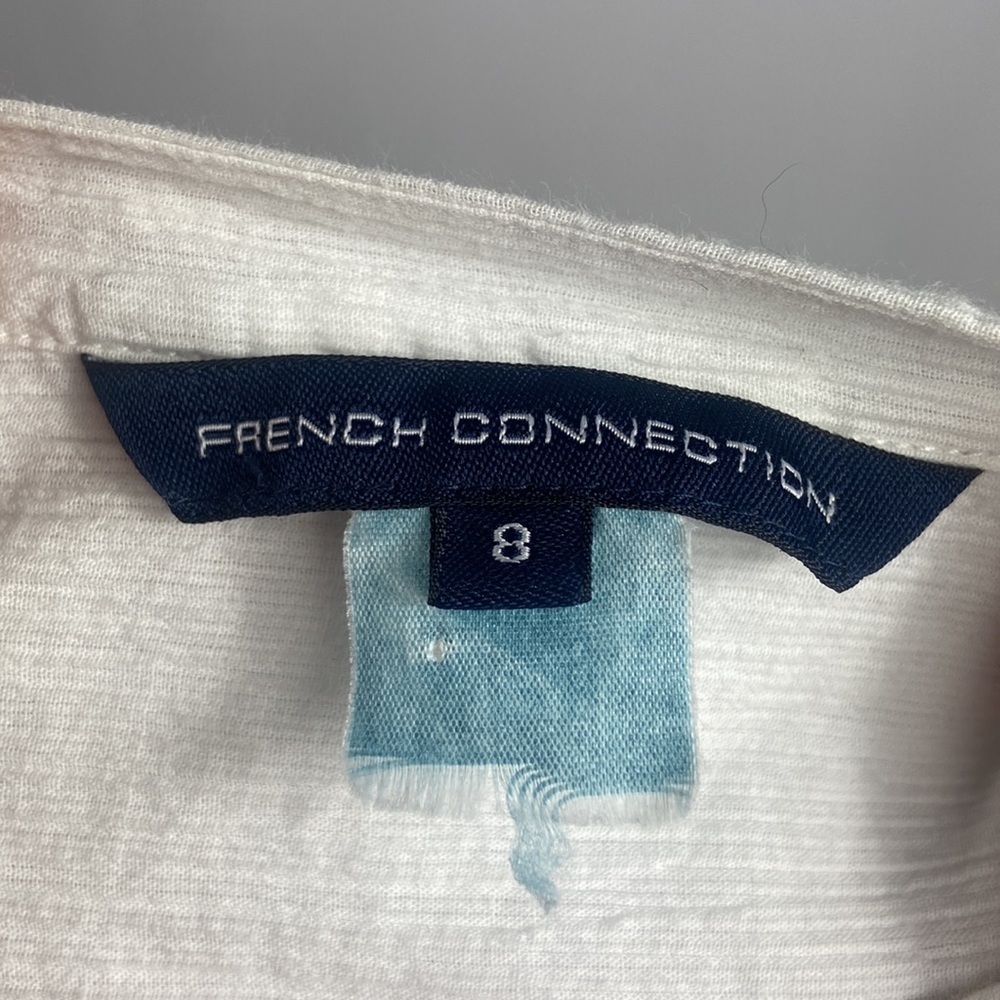 French Connection 100% Linen Long Sleeve Button Down Dress - Picture 6 of 6